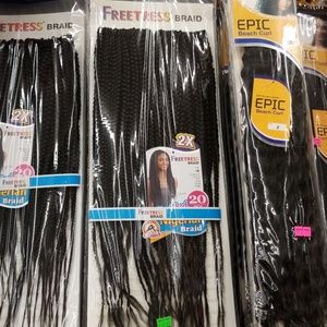 3 pack of unused freetress crotchet hair